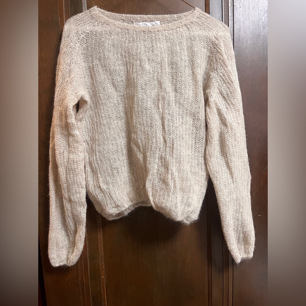 Woodling Mohair Blend Cream Sweater